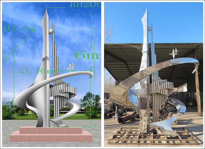 大型不銹鋼雕塑，不銹鋼雕塑廠家，室外大型景觀雕塑