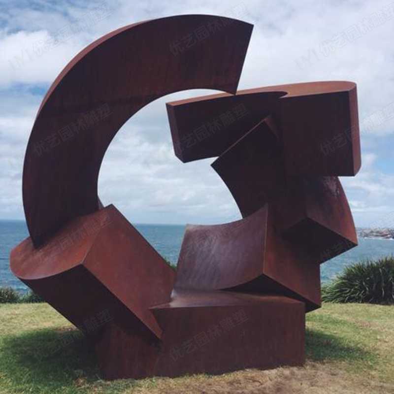 耐候鋼雕塑，室外抽象耐候鋼雕塑
